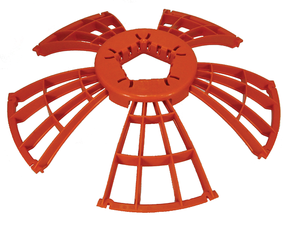 The 24" riser fiberglass-reinforced Safety Star system from Infiltrator is a strong secondary level of protection if a primary riser lid is unknowingly damaged or removed. The Safety Star system prevents unintended entry into the tank.